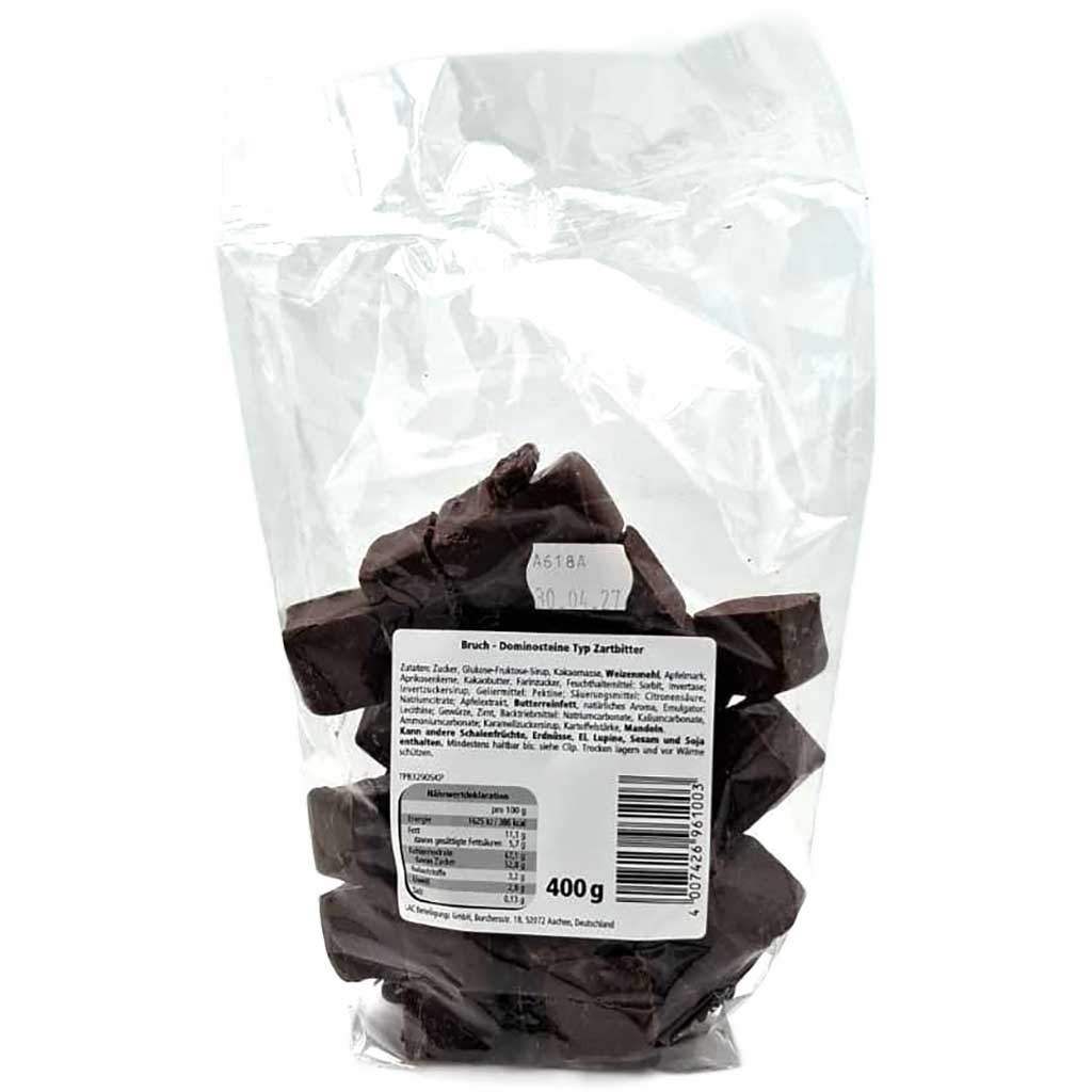 Schokolade, Zartbitter, Blockform, 400 g, Verpackung
