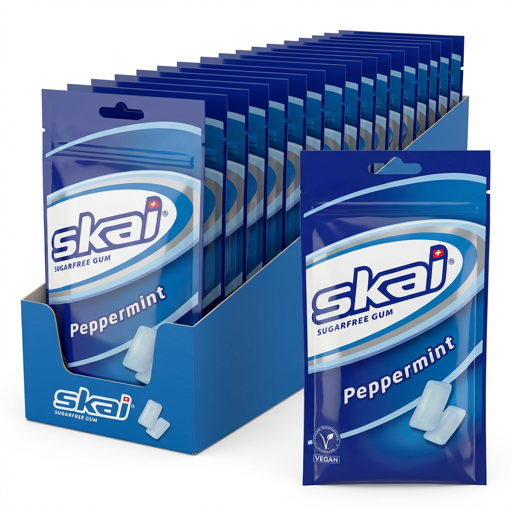 Kaugummi, Peppermint, Süßwaren, Schachtel, Menthol