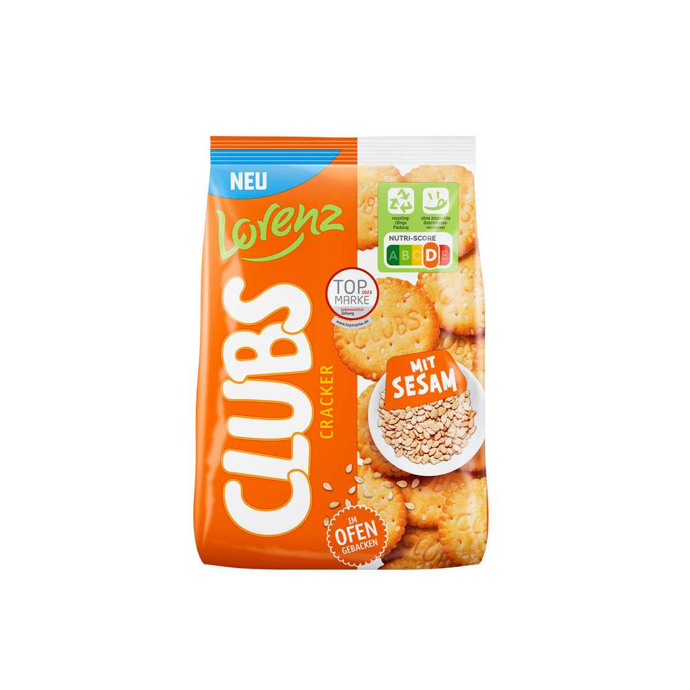 Lorenz Clubs Cracker mit Sesam 180g MHD 26.09.26