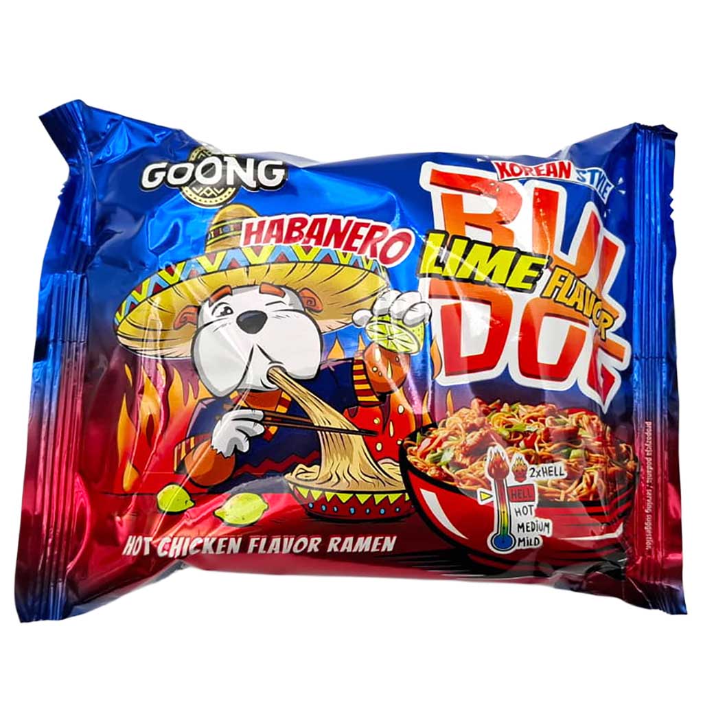 Instant-Noodles, Ramen, Hähnchen-Geschmack, Limette, Scharf