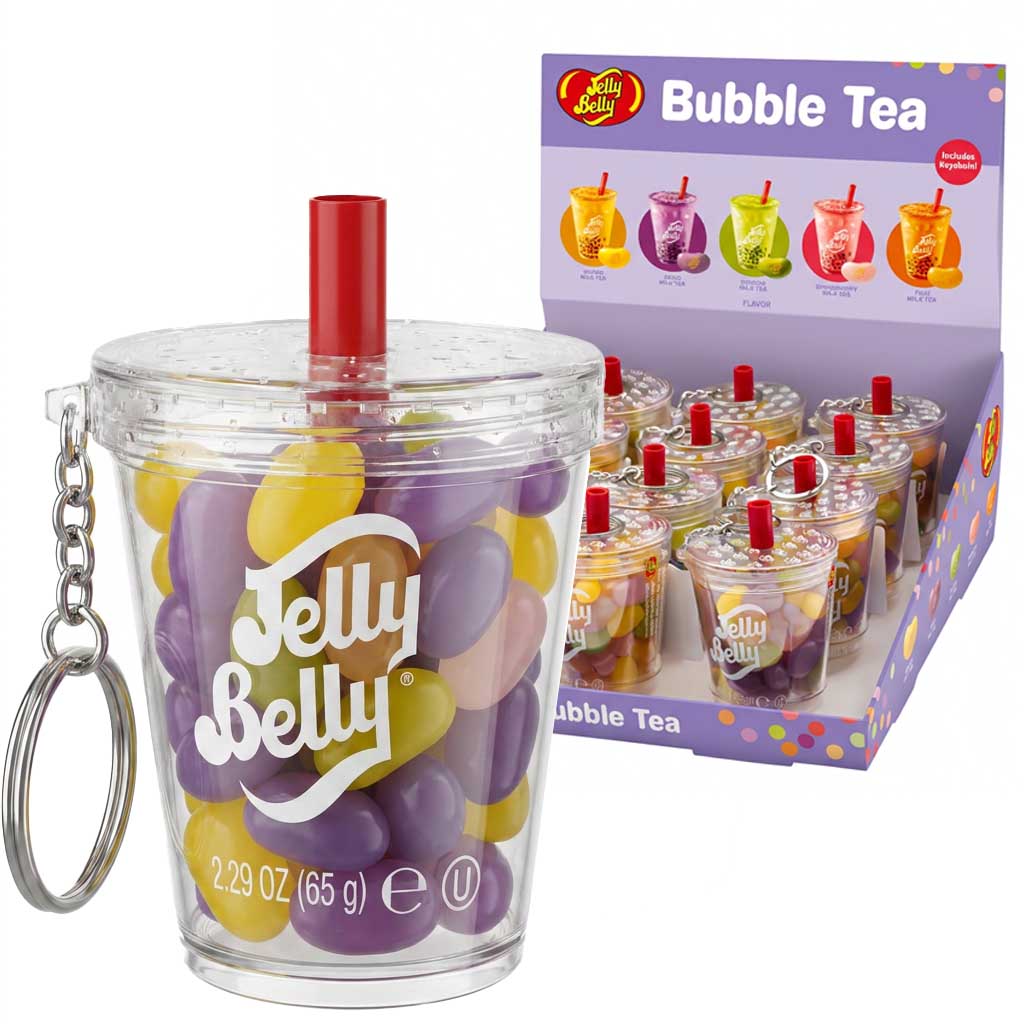 Bubble Tea-Set, Plastikbecher mit Deckel, Bunte Perlen, Strohhalm mit Stopfen, Schlüsselanhänger-Accessoire