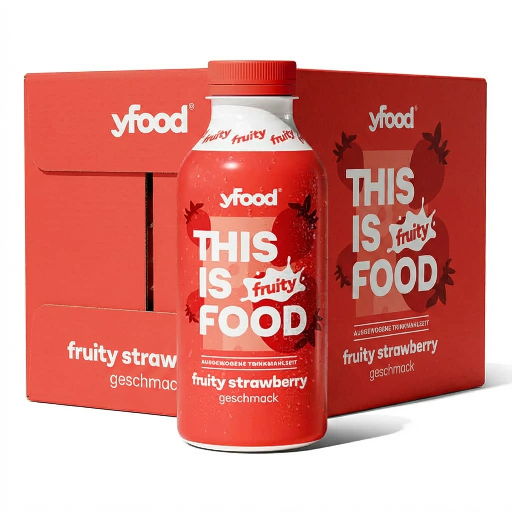 YFood Fruity Strawberry Trinkmahlzeit PET 6x500ml 3L YFood Fruity Strawberry Trinkmahlzeit PET 6x500ml 3L