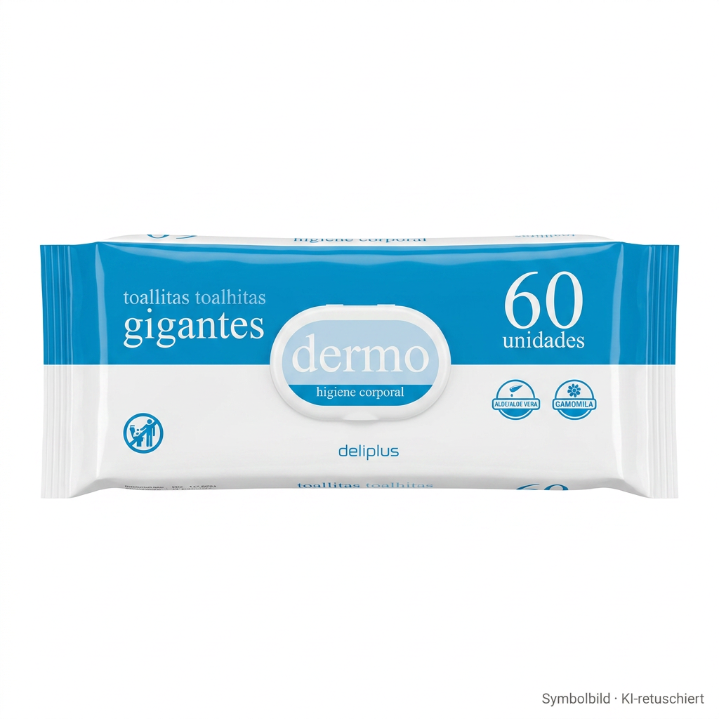 toallitas, gigantes, higiene corporal, dermo, 60 unidades