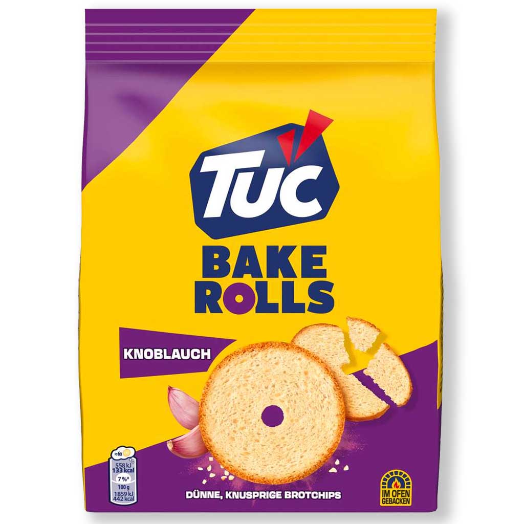 Backes Rollen, Knoblauch, Brötchen, Chips-Snack, Dünn knusprig