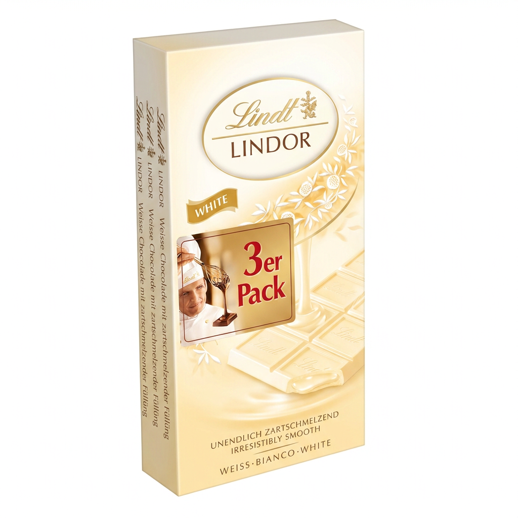 Schokolade, Weiße Schokolade, Lindor, 3er Pack, Weiß