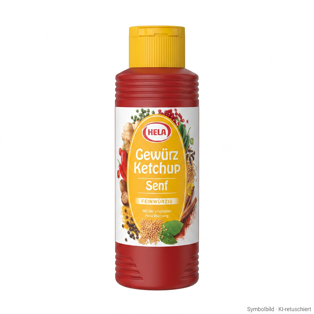 Ketchup, Gewürz, Senf, Flasche, Ketchup-Sauce?