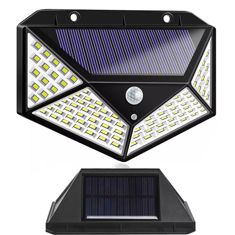 Solarlampe 100led mit Bewegungs- und Dämmerungssensor