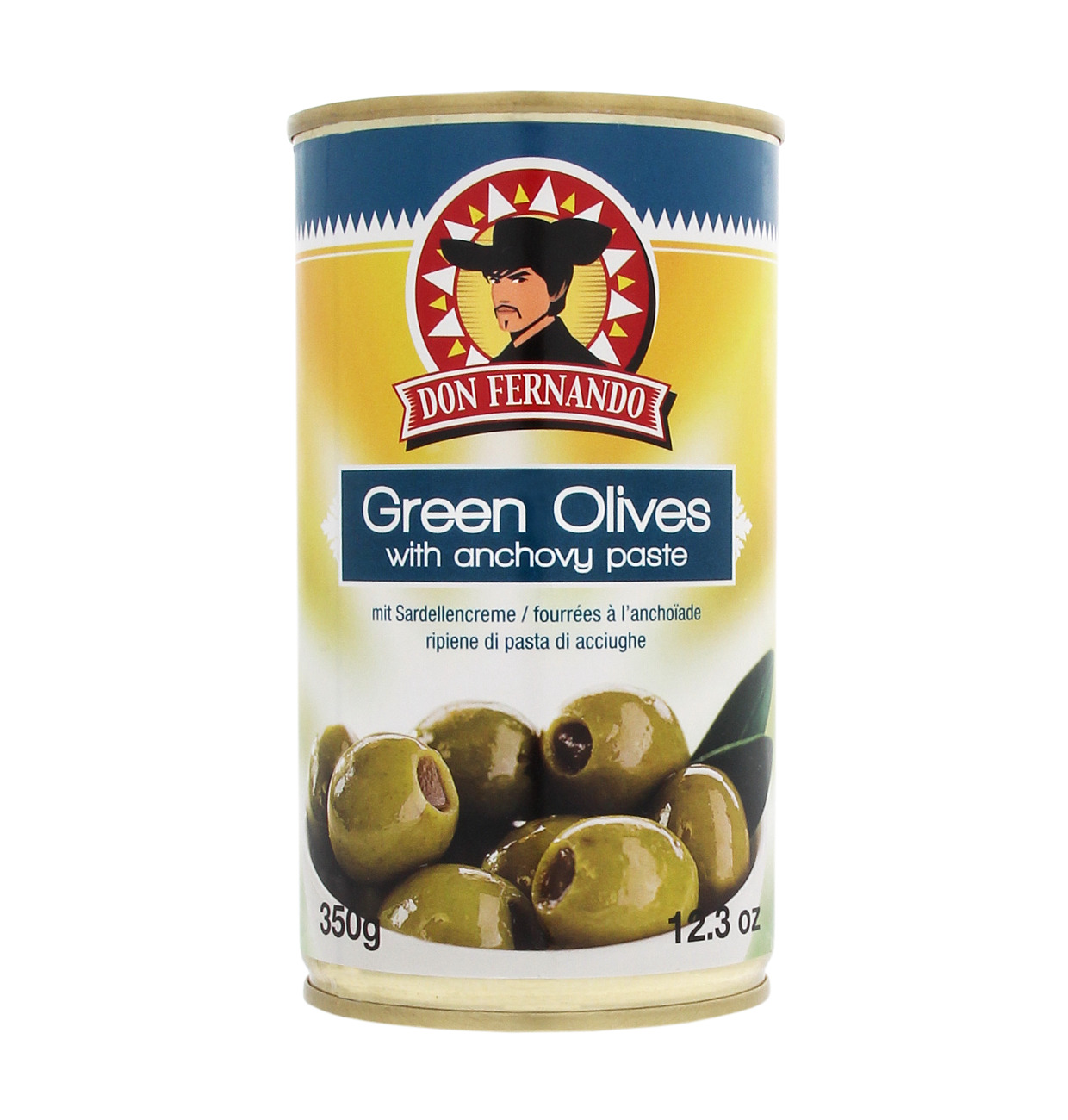 Don Fernando Grüne Oliven gefüllt mit Sardellencreme 350g MHD 29.07.29