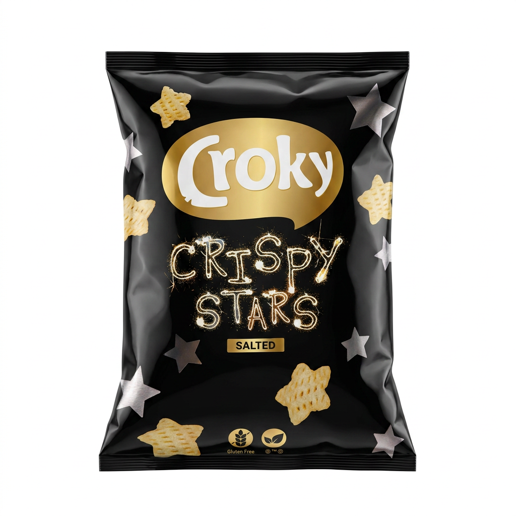 Chips, Crispy Stars, Salz, Glutenfrei, Snack