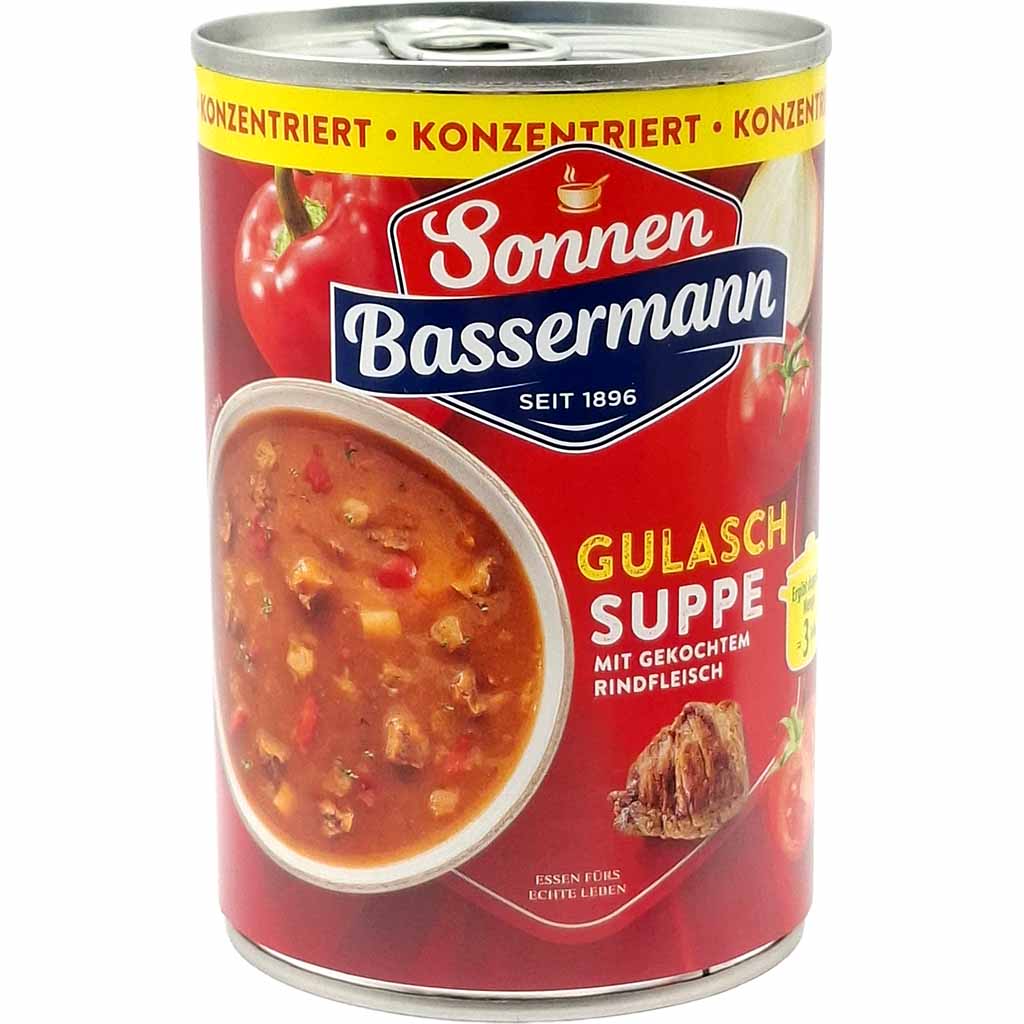tomatensoep, gulaschsuppe, blikdose, rindfleisch, konzentriert