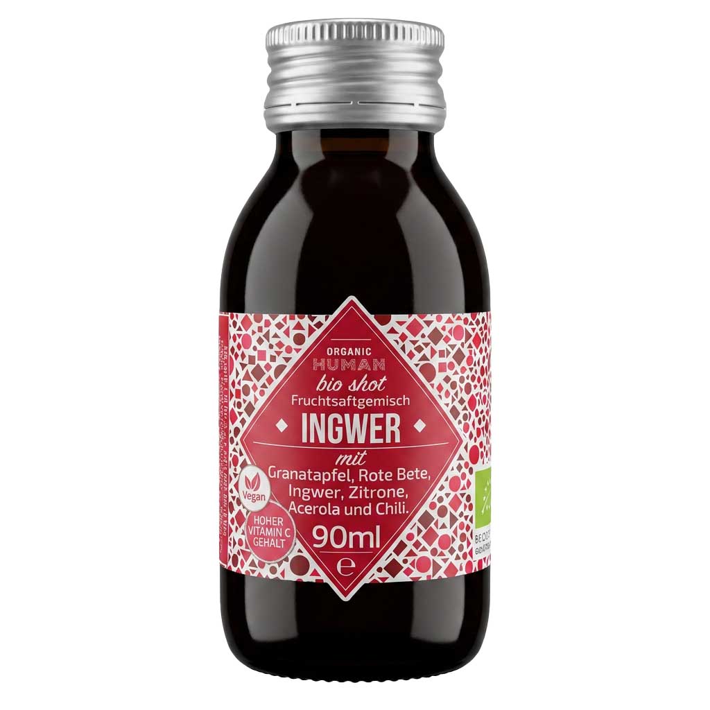 Fruchtsaftgemisch, Ingwer, 90ml, organisch, Vegan