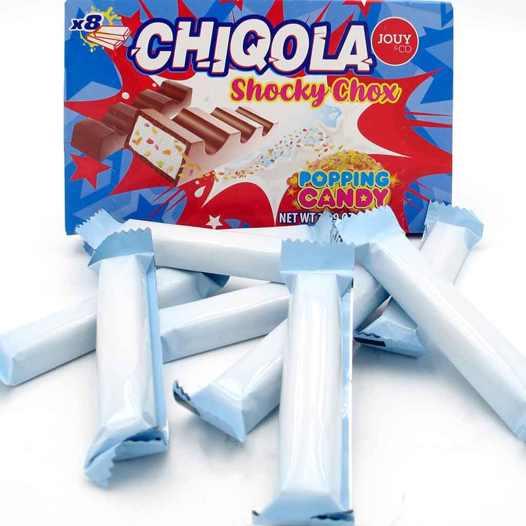Chiqola Shocky Chox Popping Candy Schokoladenriegel 96g