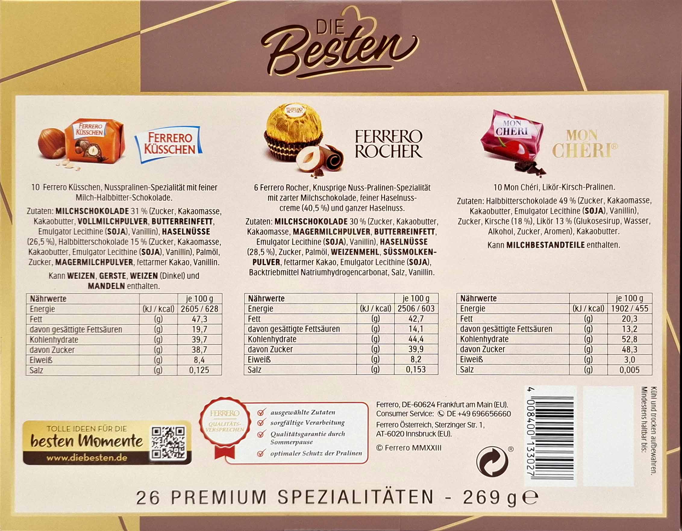Pralinen, Schokolade, Sortiment, Mandeln, Verpackung