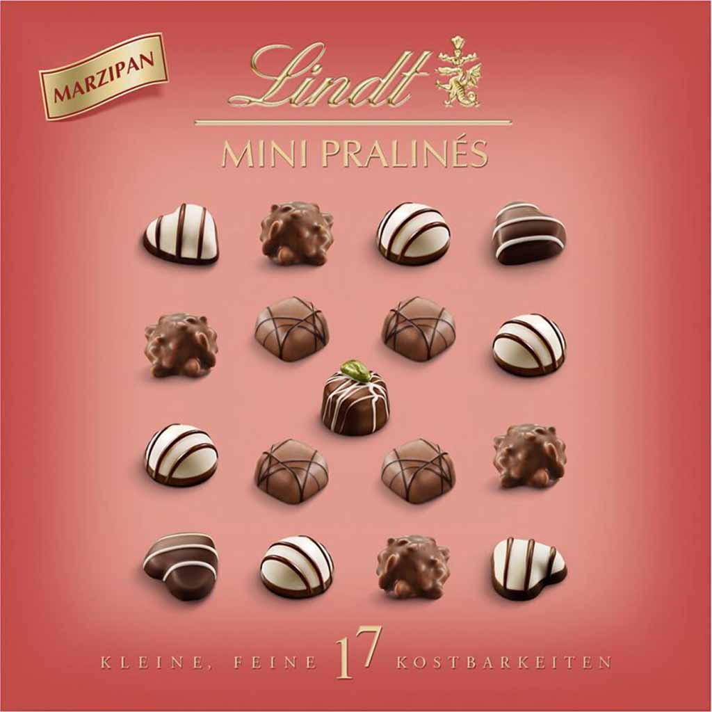 Lindt mini Pralines Marzipan 90g MHD 30.09.26