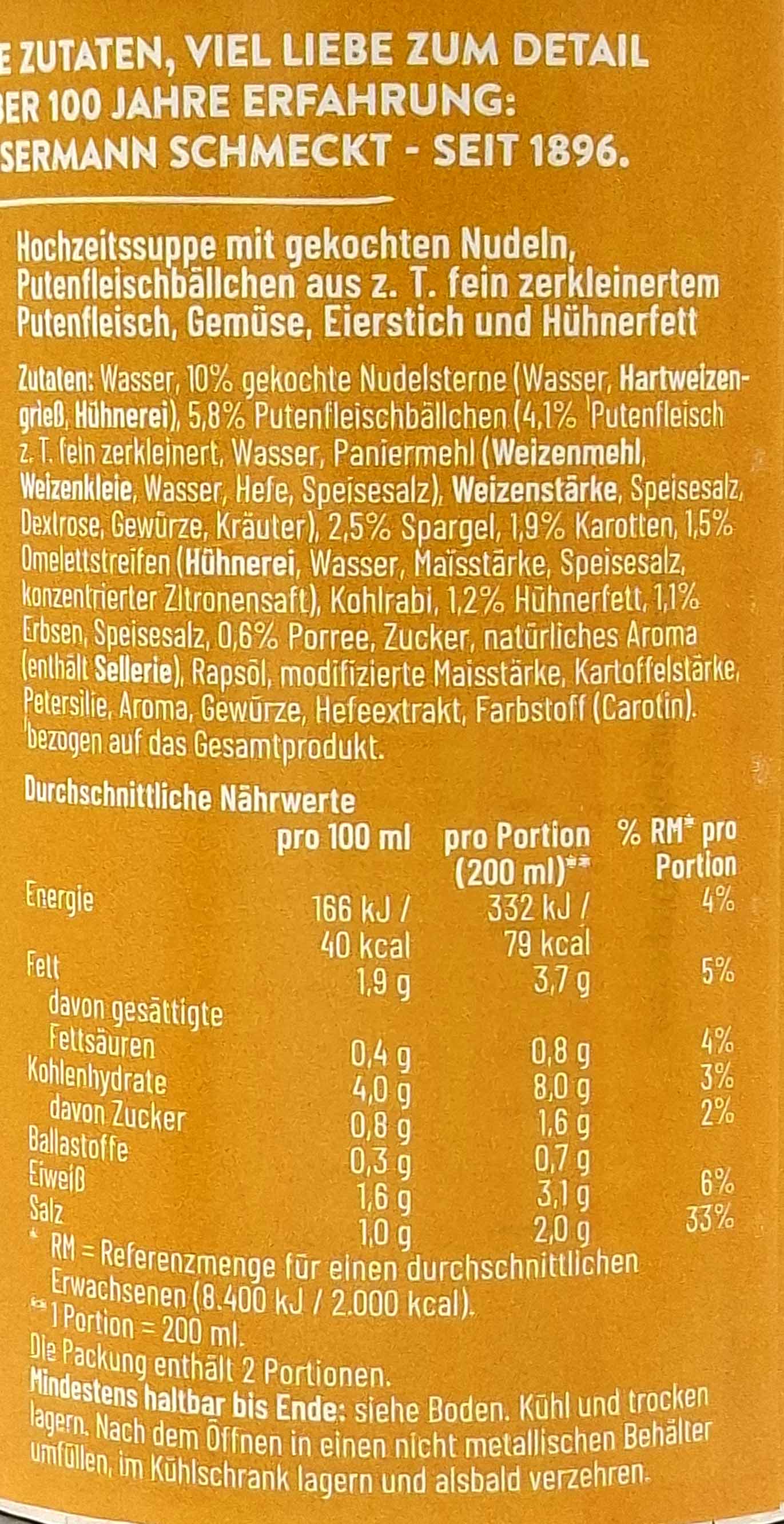 Energie, Nährwerte, Nudeln, Hühnchen, Zutaten