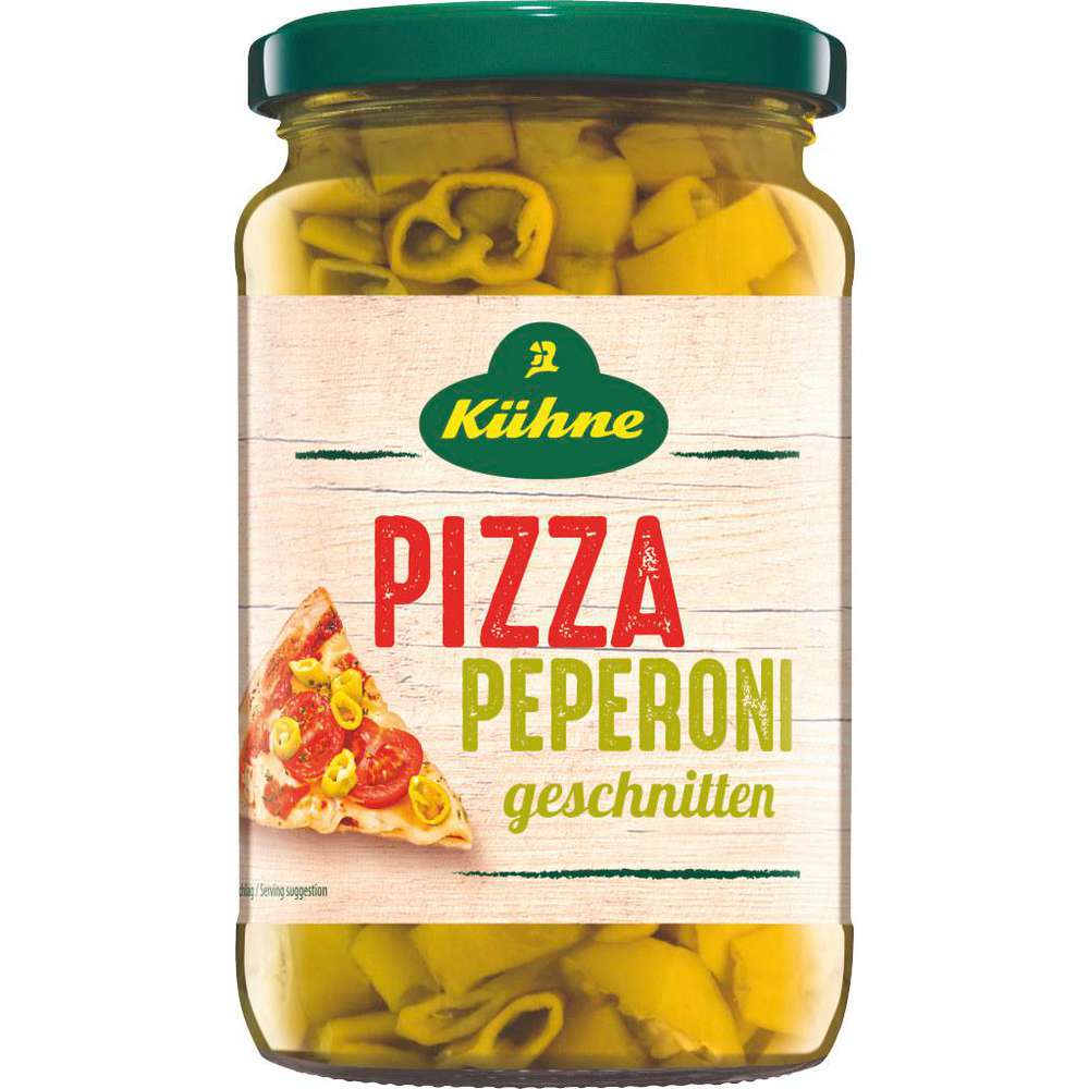 Kühne Pizza Peperoni Geschnitten 340g MHD 15.12.26