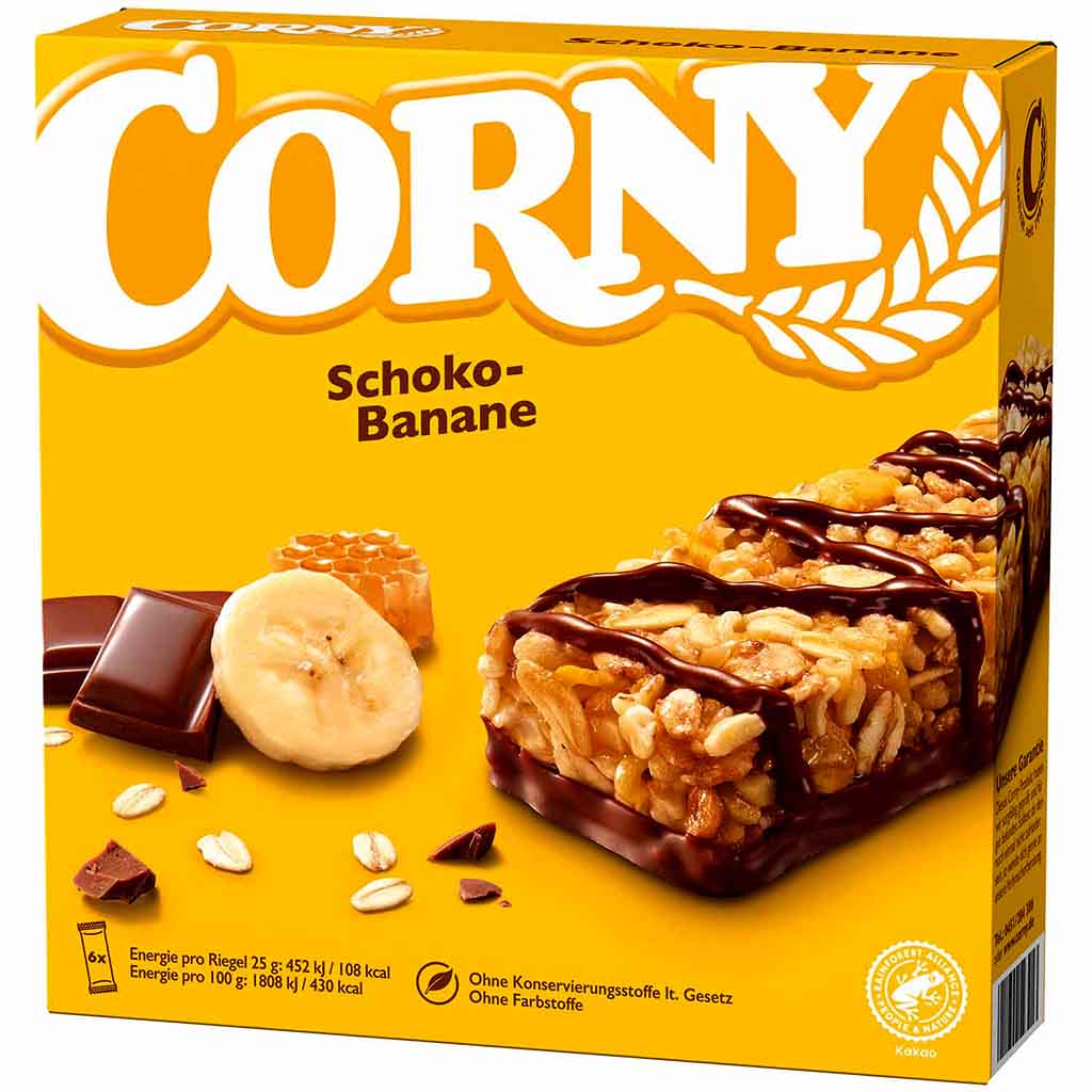 Corny Schoko Banane Müsliriegel 6er 150g MHD 16.05.27