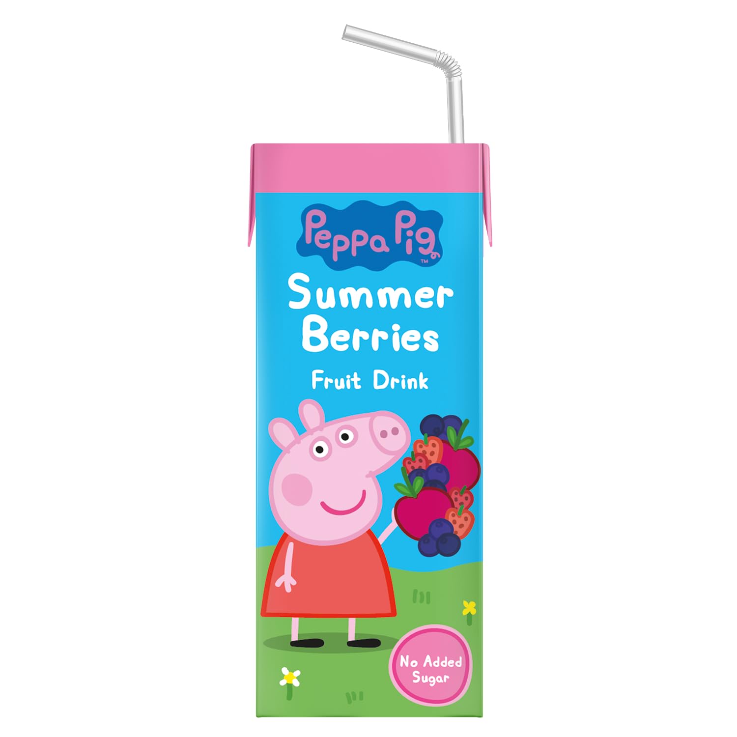 Peppa Pig, Sommerbeeren, Fruchtdrink, Cartoonfigur, Strohhalm