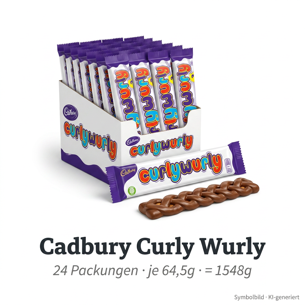 Kauartikel, Curly Wurly, Schokoriegel, Trinkverpackung?, Cadbury?