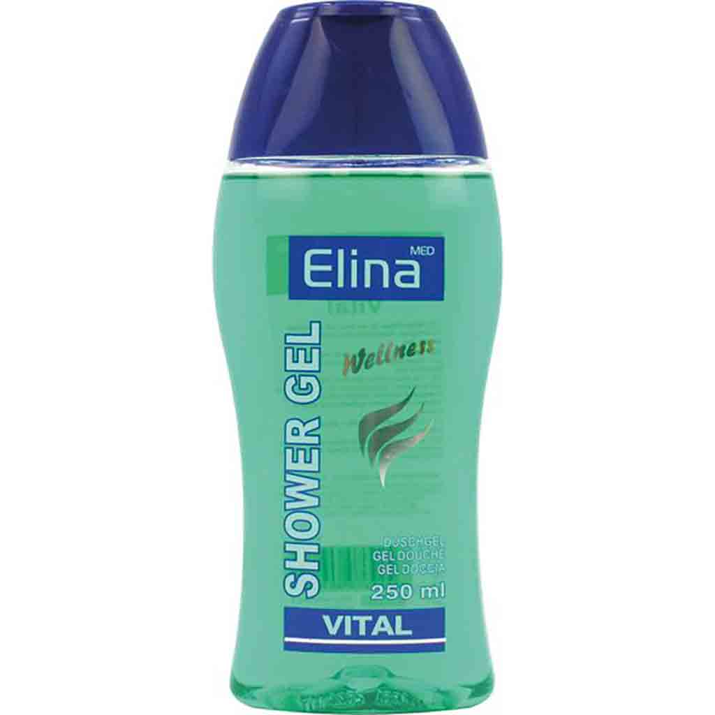 Duschgel, Vital, 250 ml, Grüne Flasche, Elina Med