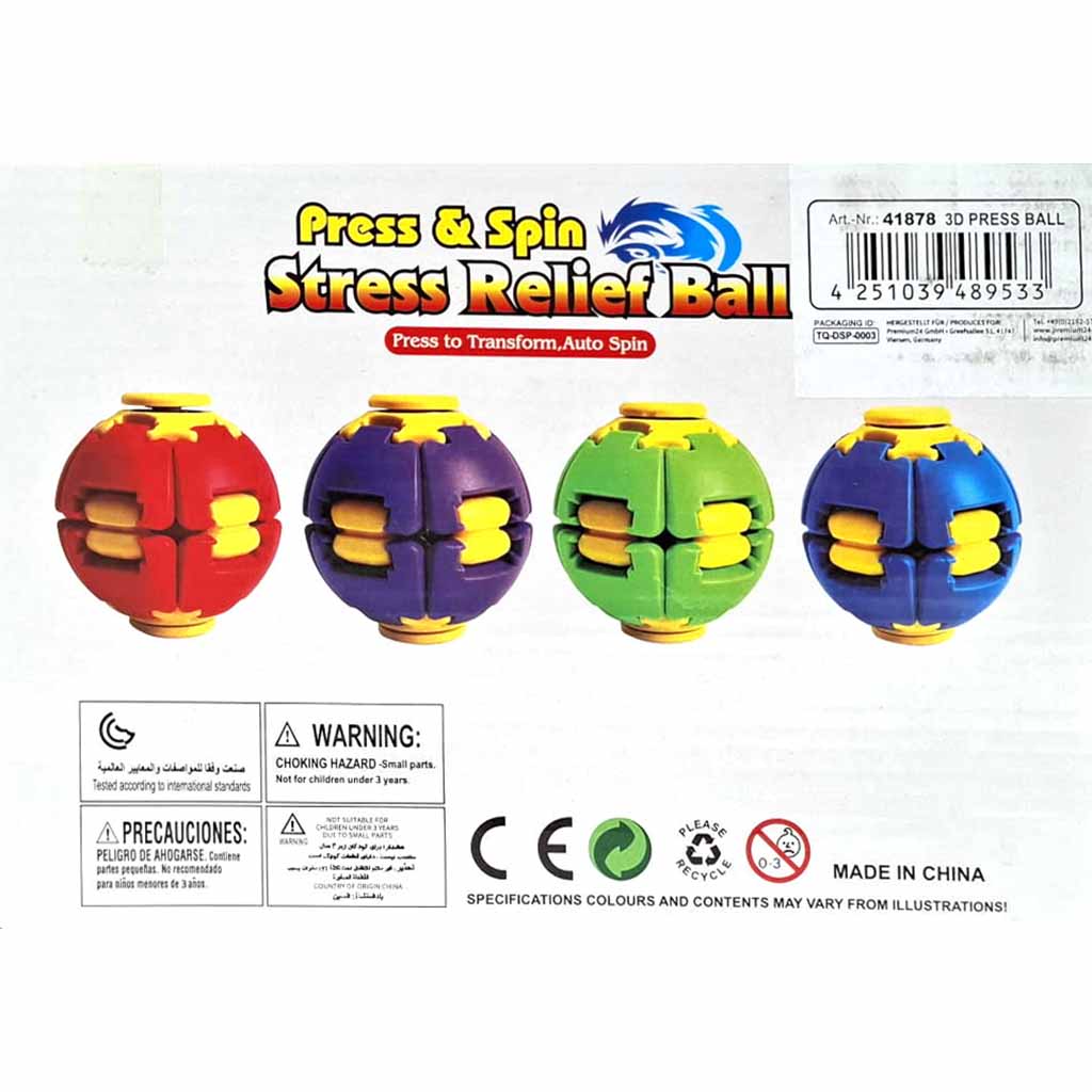 Stressball, Druck & Dreh-Spielzeug, Puzzleball, bunte Kugel, Spielzeugzubehör