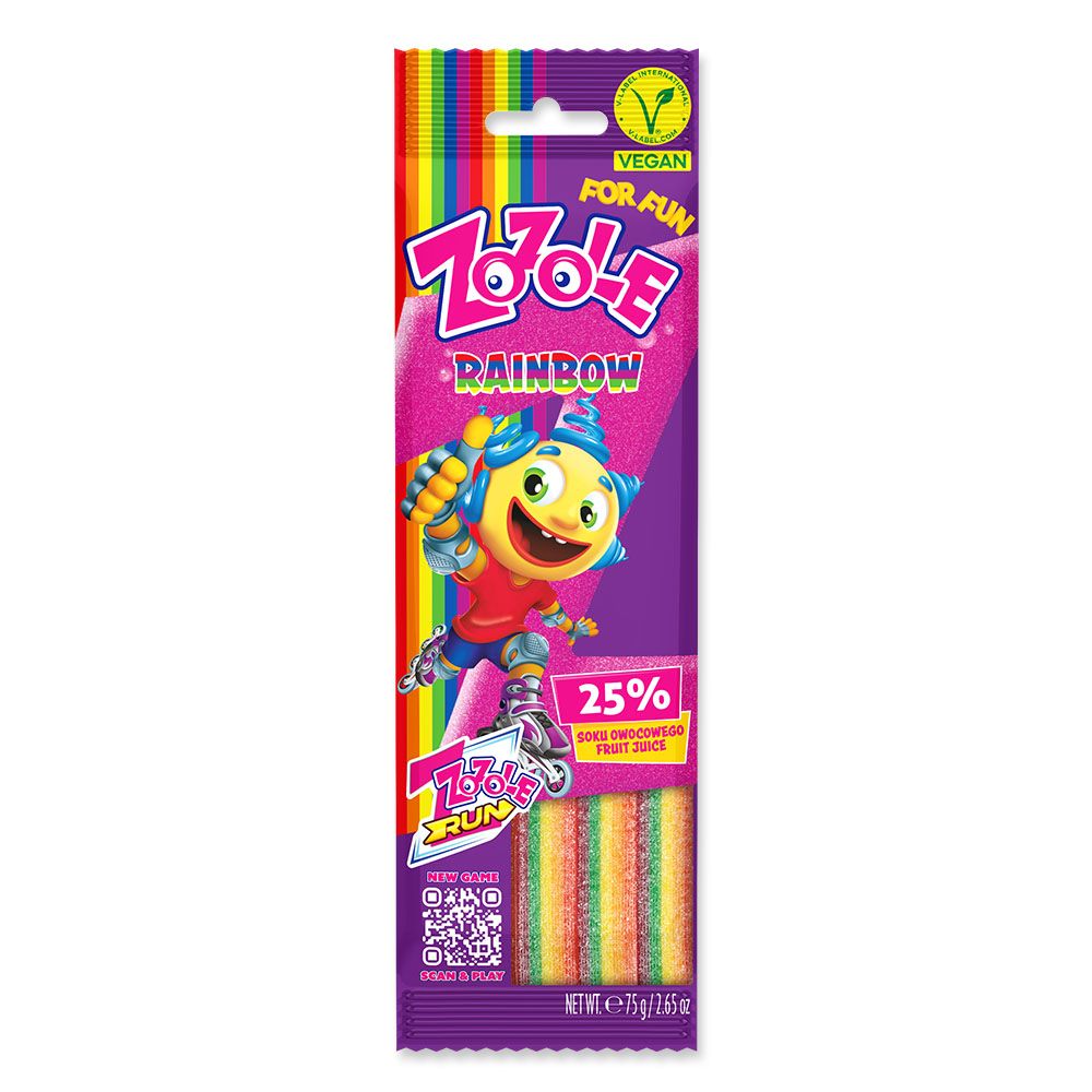 Zool Rainbow, Sour candy, Gummiwaren, Fruchtgummi, Bonbonstange