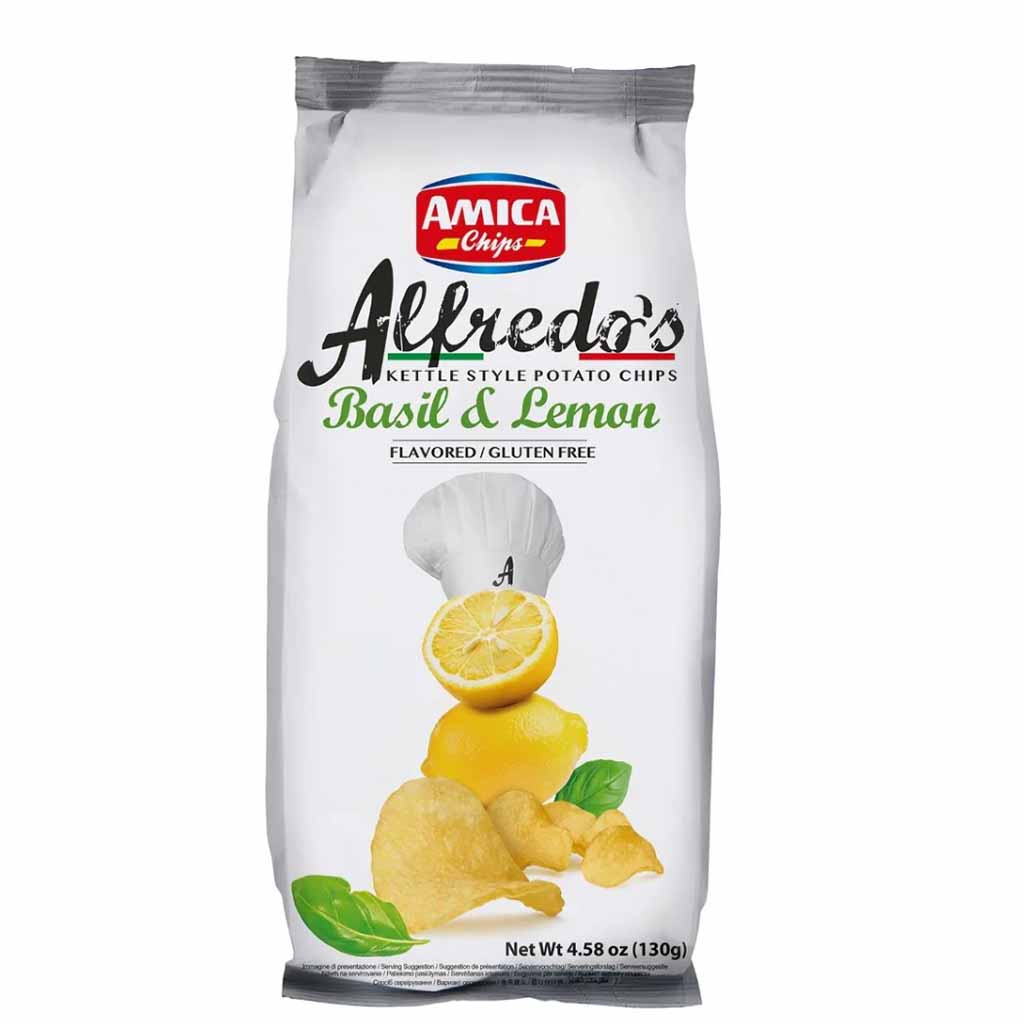 Amica Chips Alfredo's Basil & Lemon 130g MHD 14.09.26