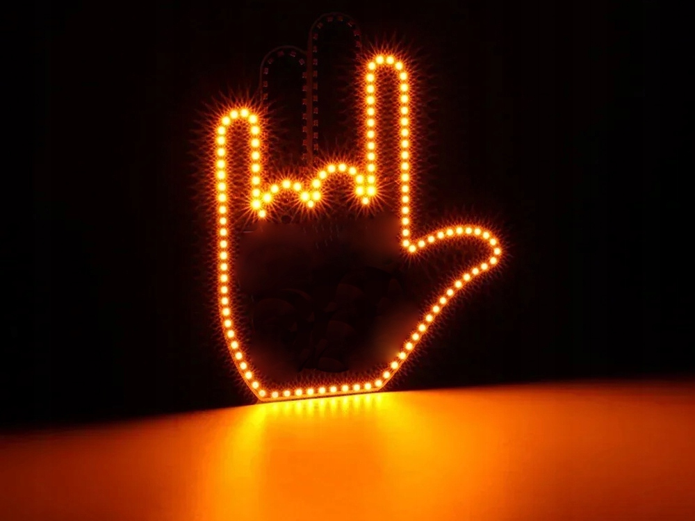 LED, Hand-Geste, Neon, Finger, Leuchten