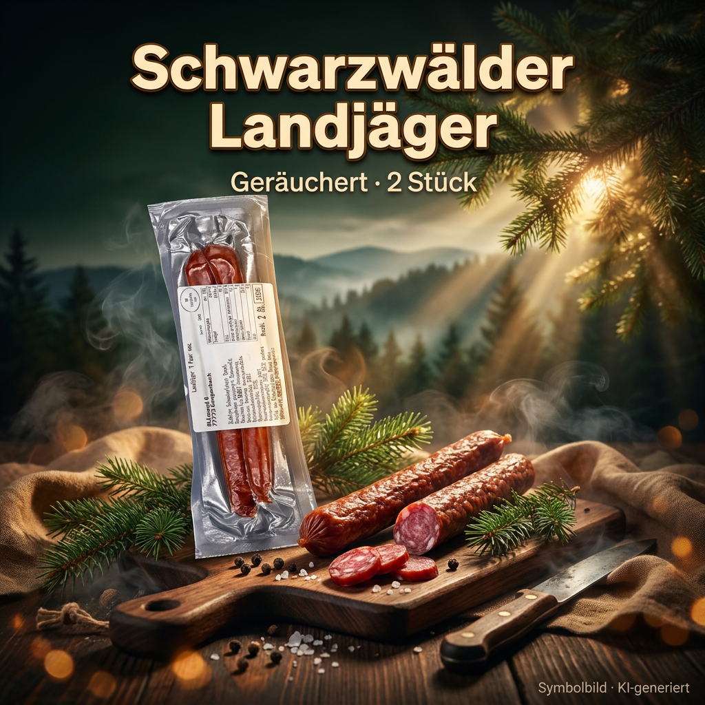 Schwarzwälder, Landjäger, Wurst, Räucherware, Salami