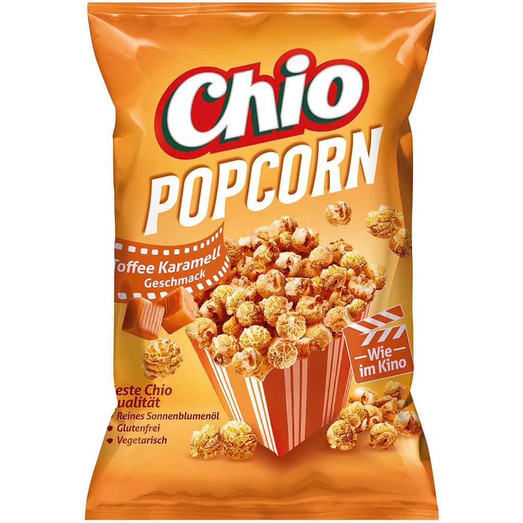 Chio Popcorn Toffee Karamell 120g MHD 09.11.26