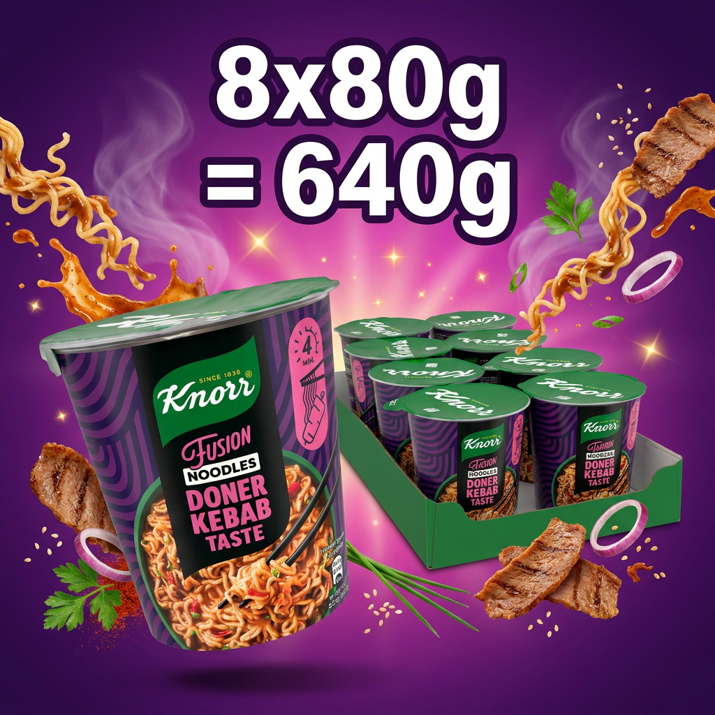 Knorr Fusion Noodles Doner Kebab Taste Instant-Nudelgericht im Becher ...