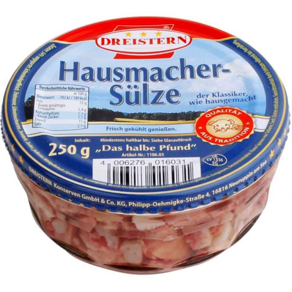 Dreistern Hausmacher Sülze 250g MHD 02.02.29