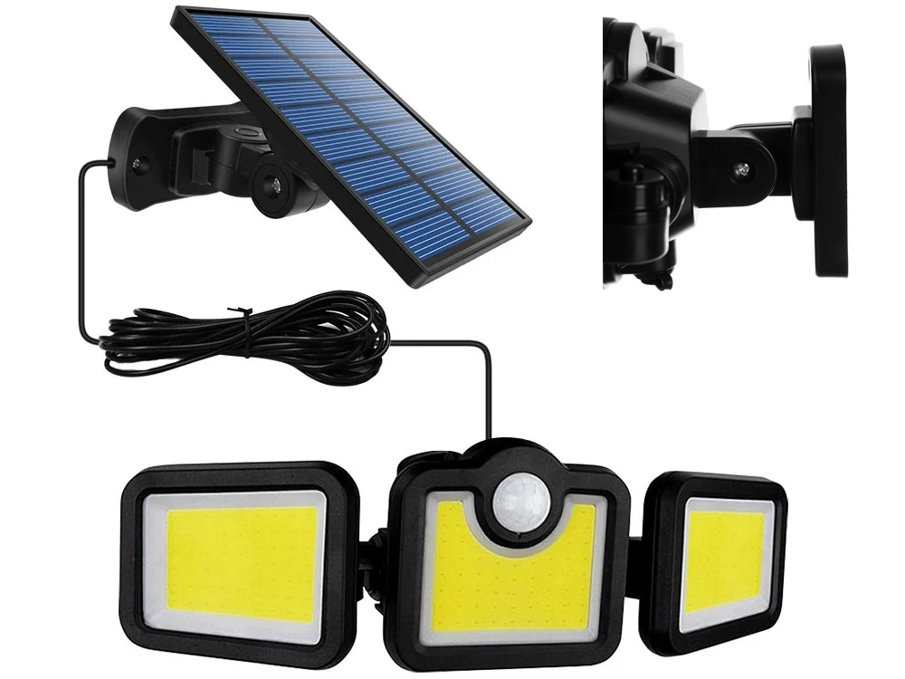 Solarpanel, Bewegungssensor, LED-Flutlicht, Außenbeleuchtung, Verstellbar