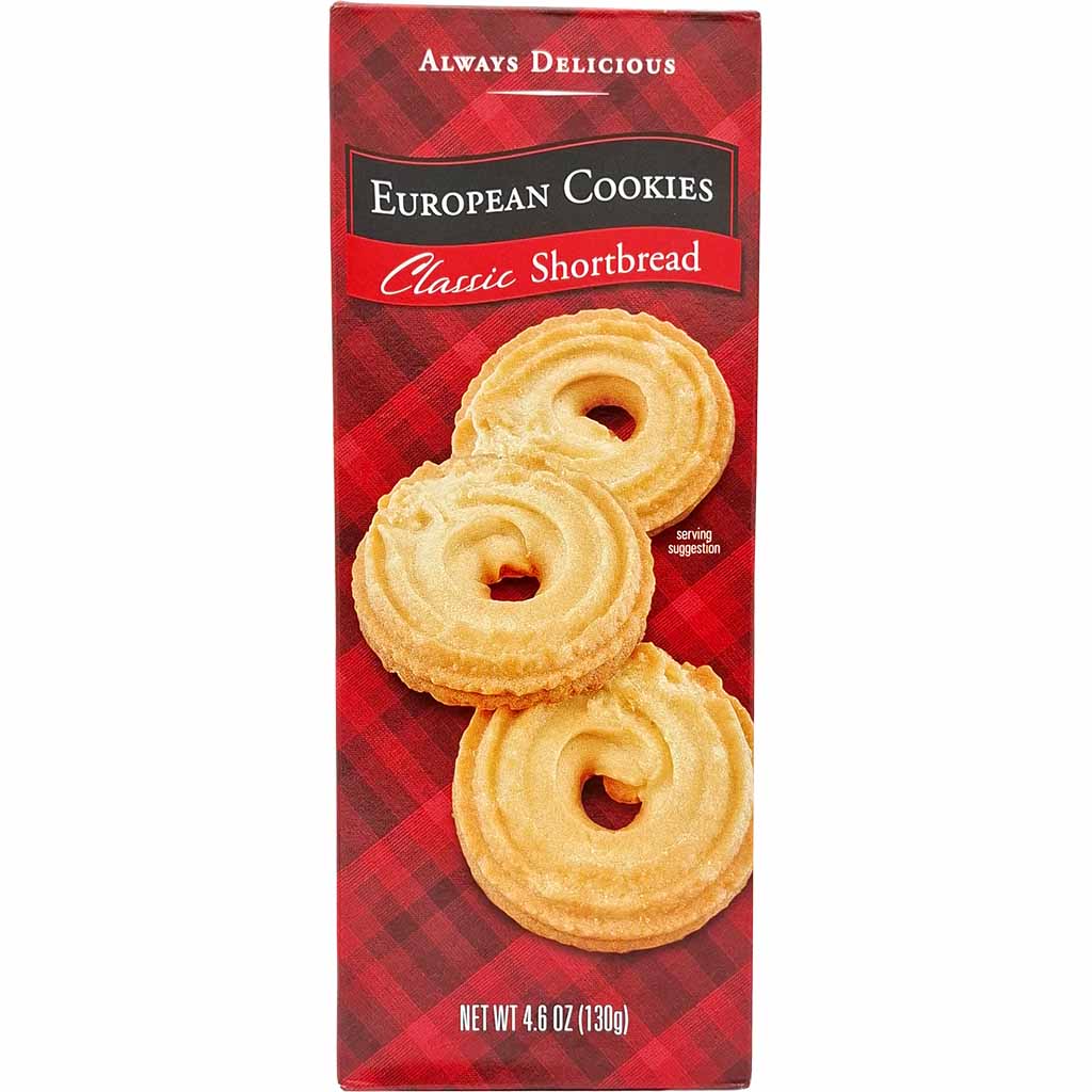 Keks, Shortbread, Cookies, Backware, Rot-Checkered-Verpackung