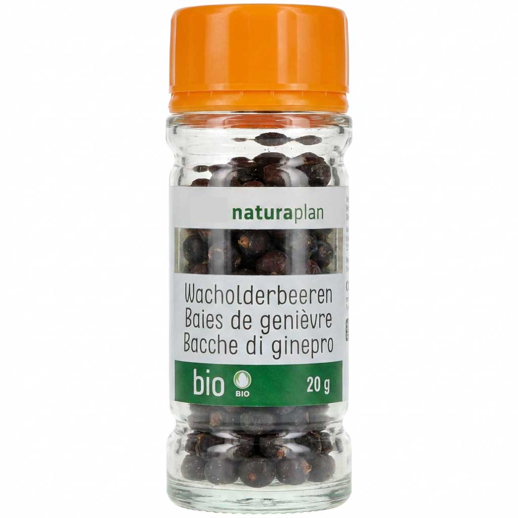 pfefferkorn, wacholderbeeren, bio, gläser, 20 g