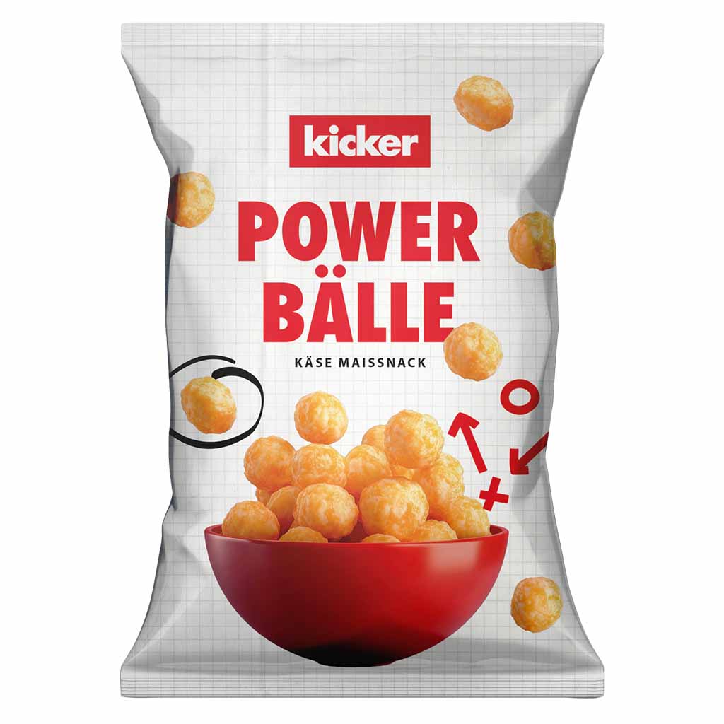 Knabberartikel, Käse-Maissnack, Käsebällchen, Kartoffelknabberei, Snackbällchen
