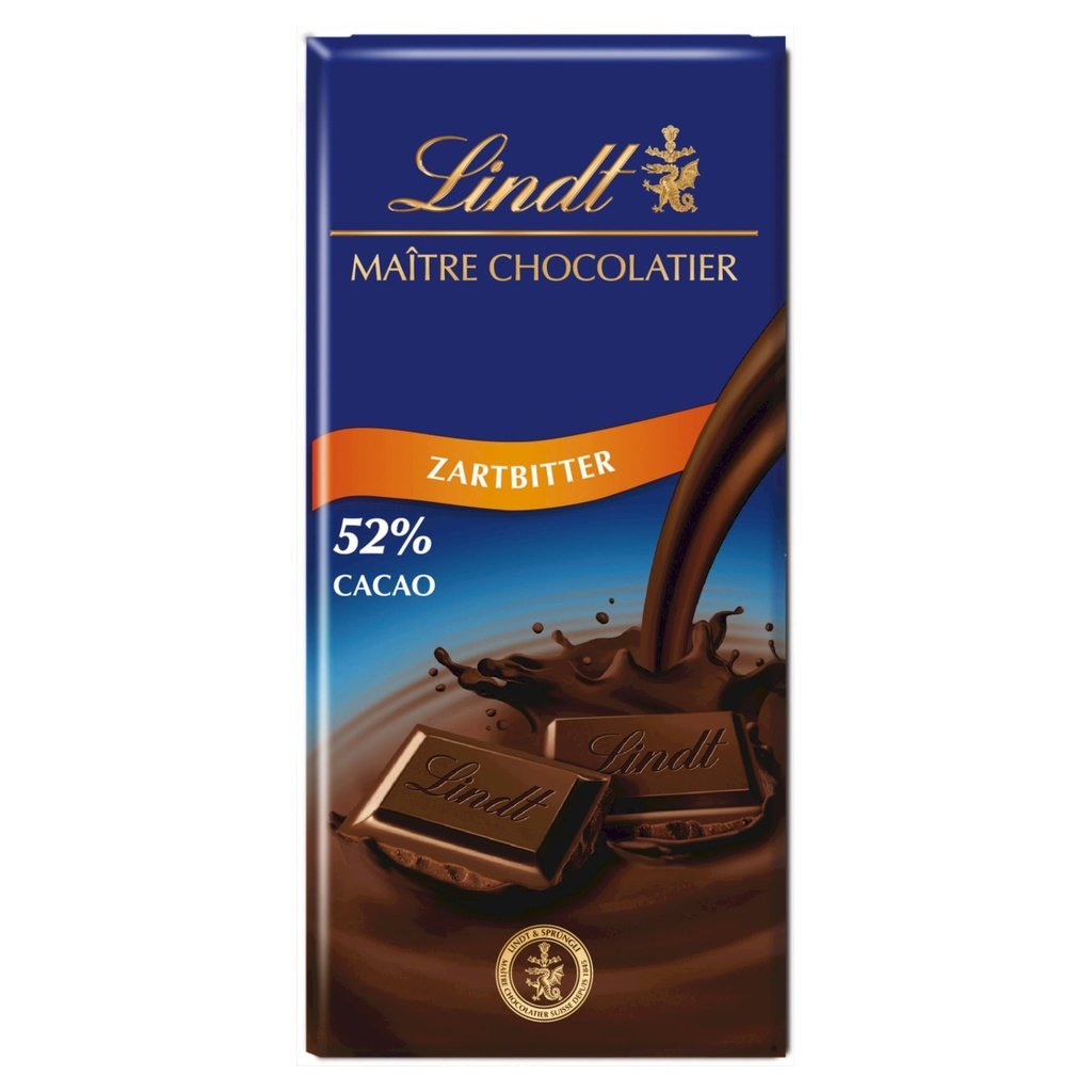 Lindt Maître Chocolatier Zartbitter 52%100 g MHD 30.05.27