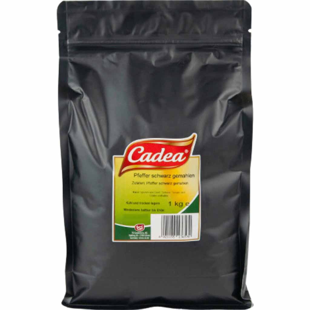 Cadea Pfeffer schwarz gemahlen 1kg MHD 30.08.27