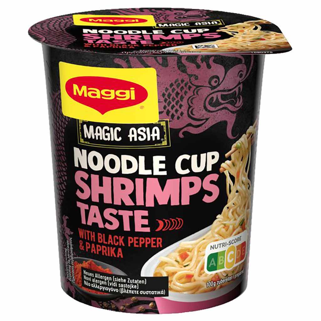 Nudel Becher, Shrimps, Geschmack, Schwarzer Pfeffer, Paprika