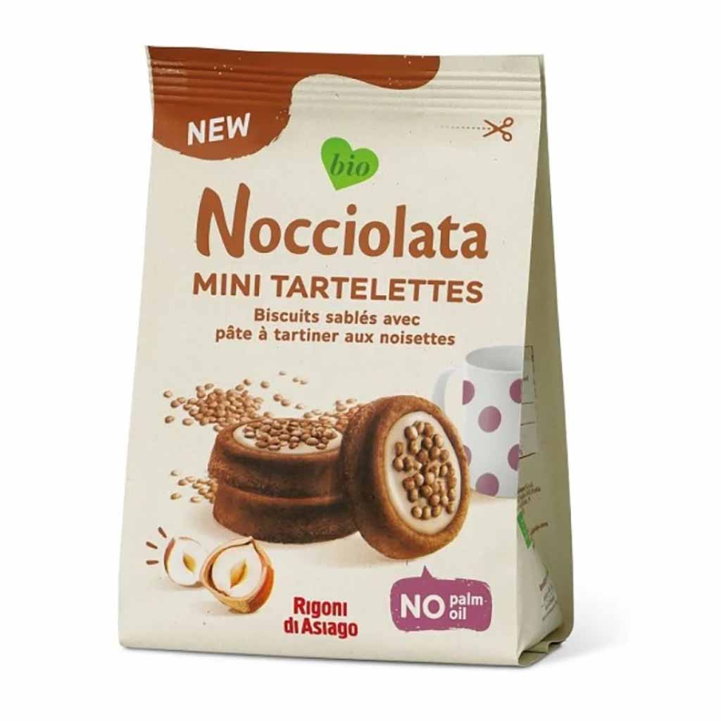 Rigoni di Asiago Nocciolata BIO Tartelettes Bianca 250g MHD 04.11.26