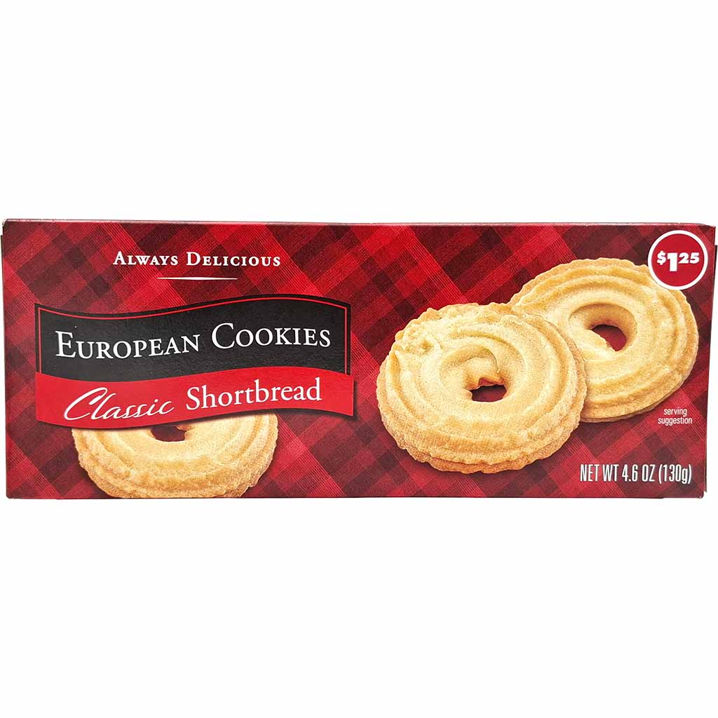 Cookies, Europäische Kekse, Shortbread, Ringkekse, Nettogewicht 130 g