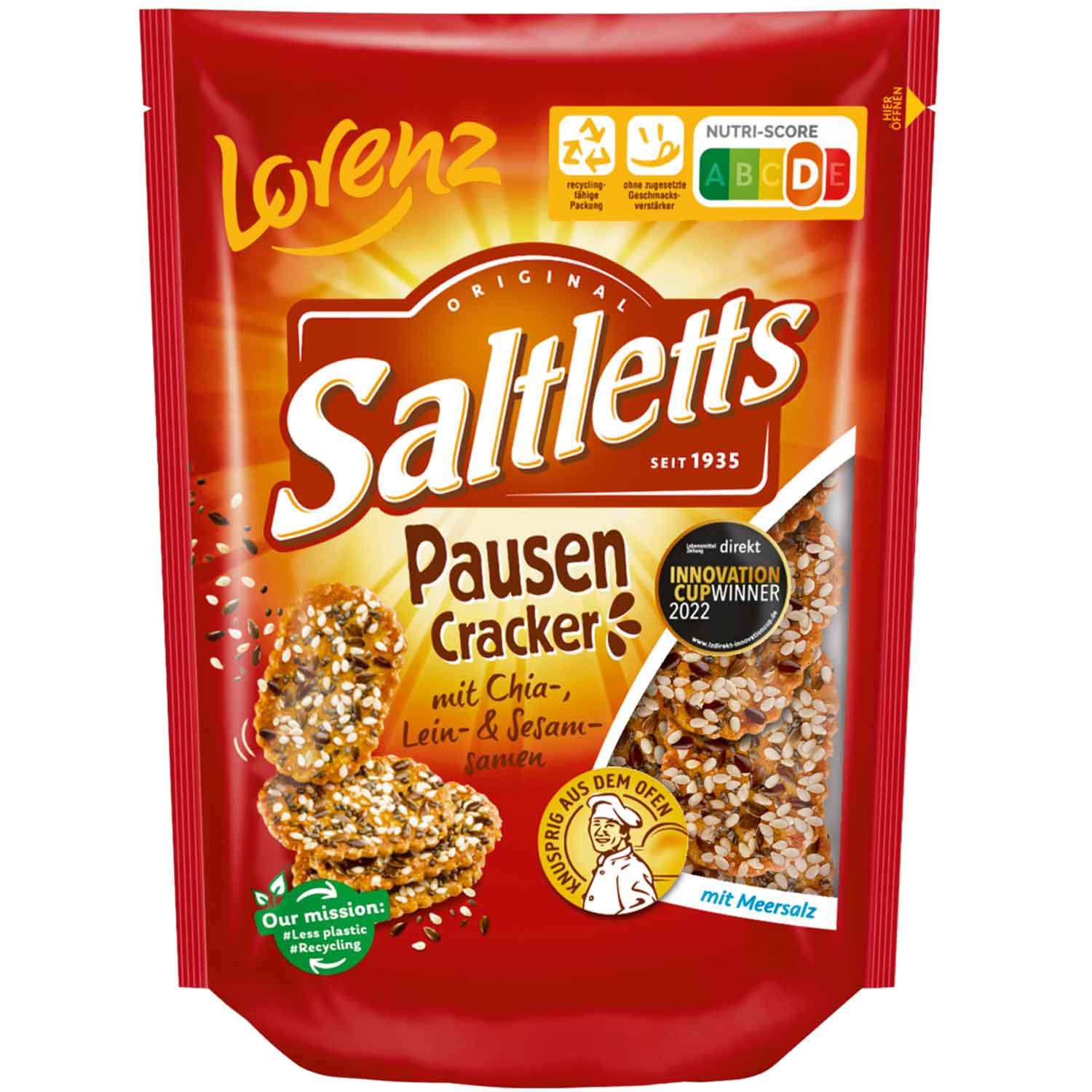 Salttlets, Pausen-Snack, Chia, Lein, Sesam