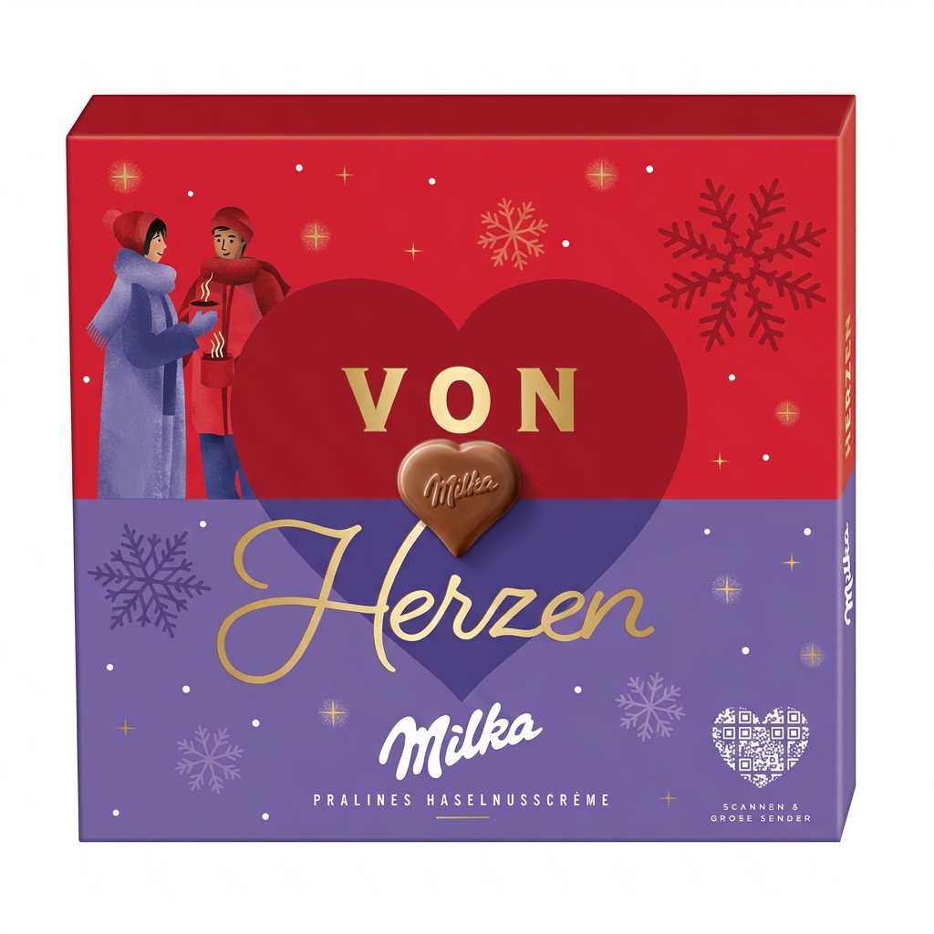 Schokolade, Milka, Herzen, Pralines, Schachtel