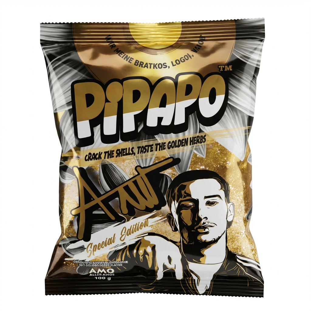 Snack, Chips, Gold, Kräuter, Edition