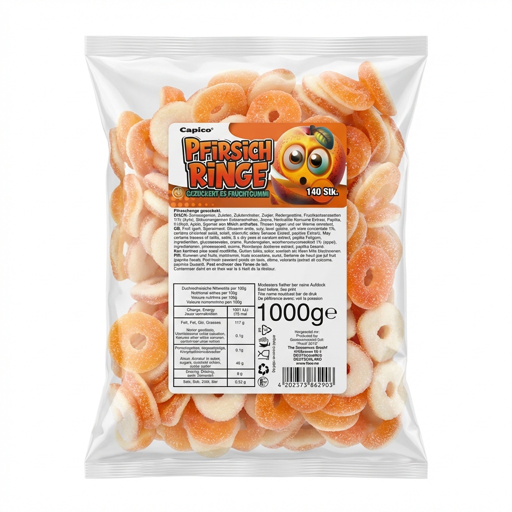 fruchtgummi, orangengummi, süßware, mono?, gewicht 1000g