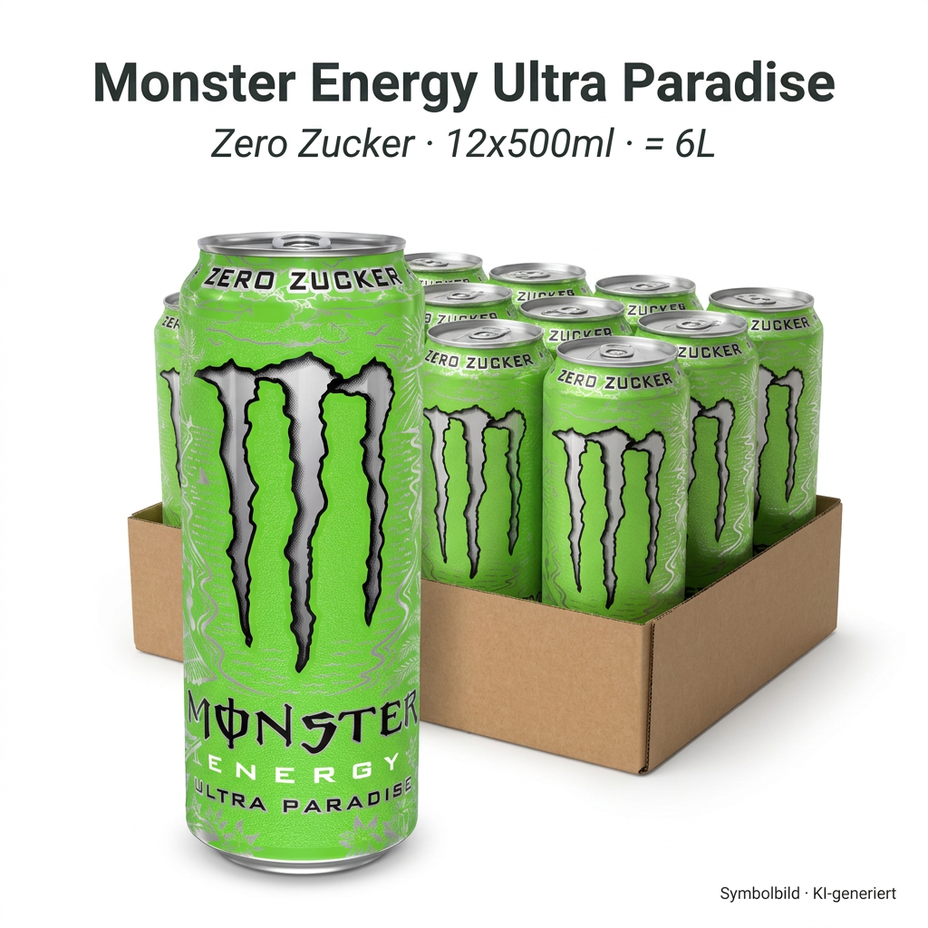 Energy drink, Dose grün, Grüner Dosen, Zero Zucker, 12x500ml