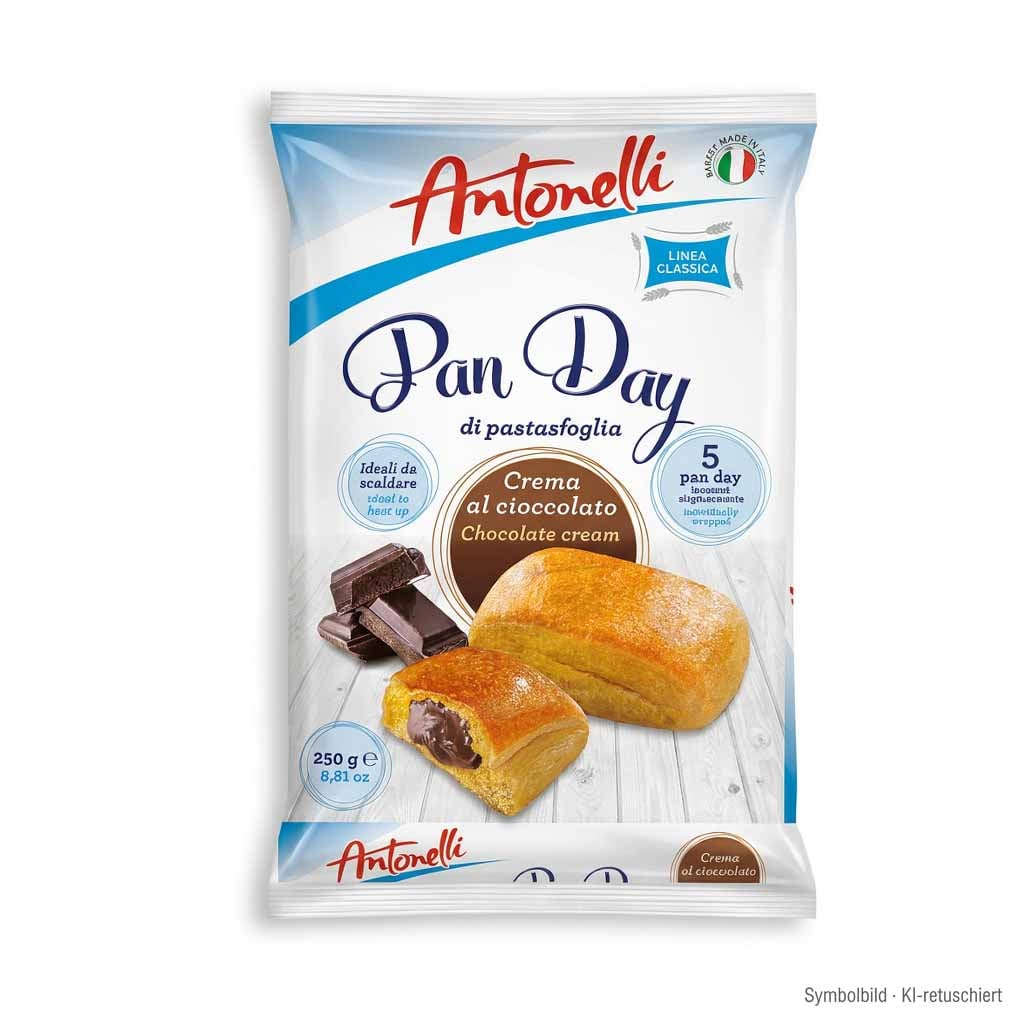 Pan Day, Crema al cioccolato, Pastasfoglia, Snack, 250 g