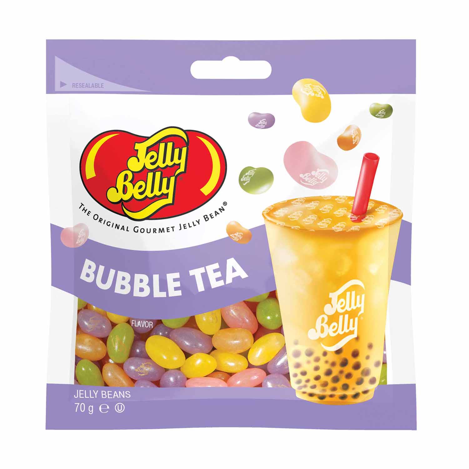 Bubble tea, Jelly beans, Snack bag, 70 g, re-sealable