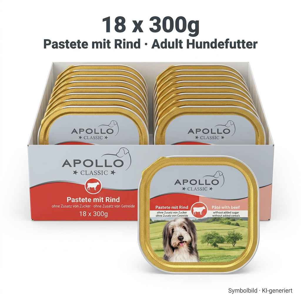 Pastete, Rind, Hundeernahrung, Pastete mit Rind, Beef Paté