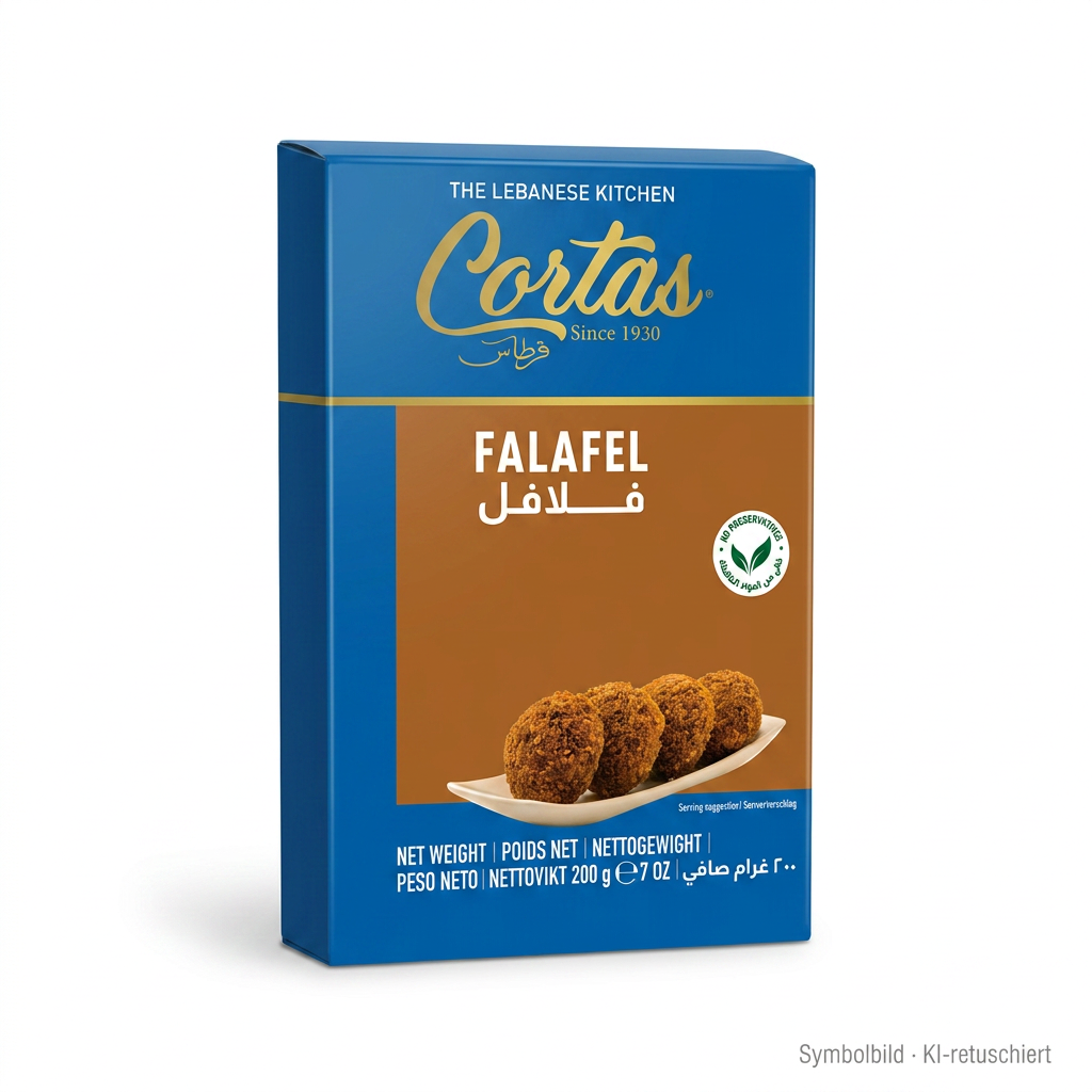 Falafel, Gefrorener Snack, Kichererbsen, Braune Panierung, Nettogewicht 200 g